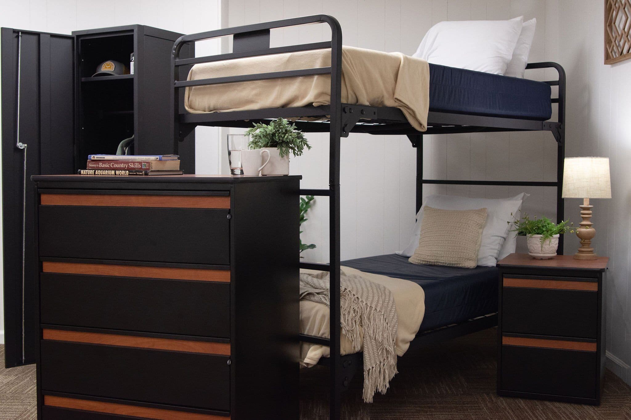 Bunk beds and mattresses from American Bedding.