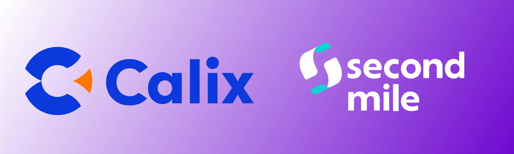 Calix and Second Mile logos on the original partnership banner.