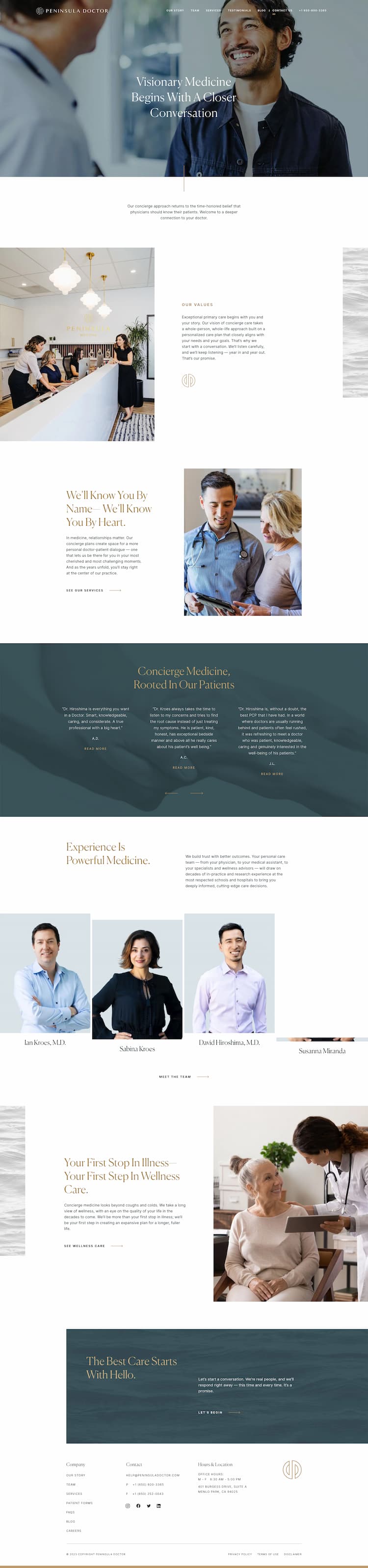 Peninsula Doctor website
