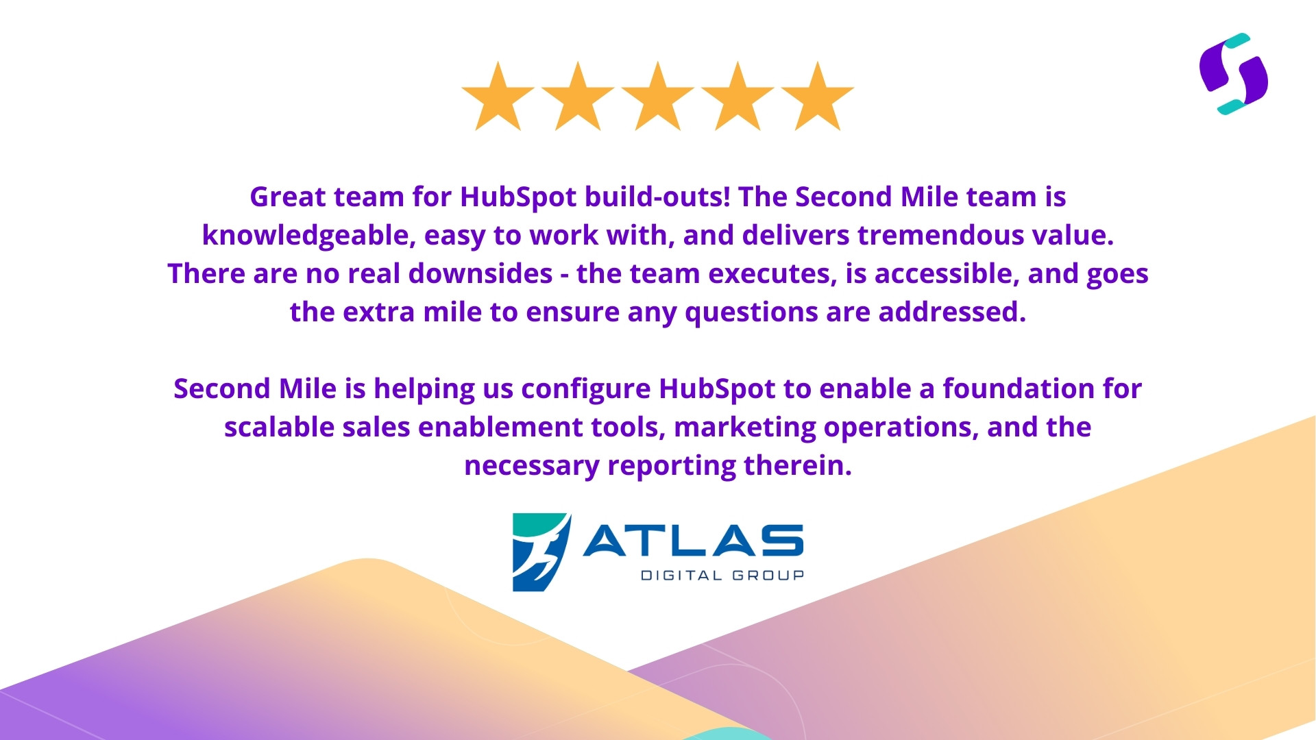 Altlas Quote about second mile 5 stars