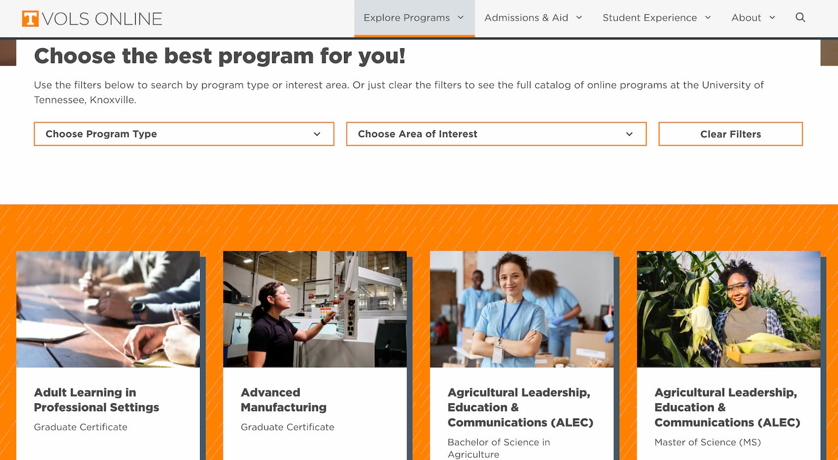 utk website page